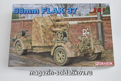 Сборная модель из пластика Д Пушка 88 mm FLAK 37 (1/35) Dragon