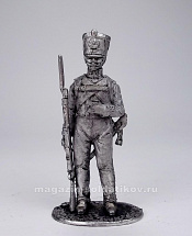 Миниатюра из олова 359 РТ Рядовой гарнизонных полков, 1812 г., 54 мм, Ратник - фото