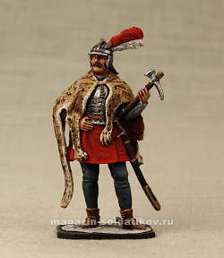 Миниатюра в росписи Польский гусарский товарищ, XVI-XVII век, 54 мм (МС0947.10.03.54) (МС0947.10.03.54)