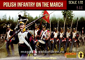 Солдатики из пластика Polish infantry on the March (1/72) Strelets - фото