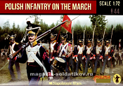 Солдатики из пластика Polish infantry on the March (1/72) Strelets - фото