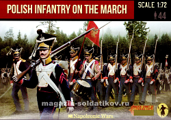 Солдатики из пластика Polish infantry on the March (1/72) Strelets (142) (142)