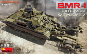 37039 Танк БМР-1 поздних выпусков с КМТ-7, MiniArt  (1/35)
