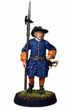 Сборная миниатюра из металла Сержант. Гвардия. Голландия. 1701 г (40 мм) Драбант - фото