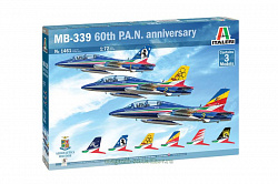 Сборная модель из пластика ИТ Самолет AERMACCHI MB-339 60th P.A.N. anniversary 1:72 Italeri
