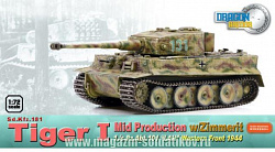 Масштабная модель в сборе и окраске Д Танк Tiger I MID с циммеритом «LAH» (1/72) Dragon (60416) (60416)