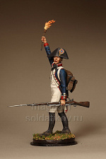 Сборная фигура из смолы SM 5411 Фузелёр французской линейной пехоты. 1792-1798, 54 мм, SOGA miniatures - фото