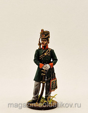 Миниатюра из олова Офицер гусарского полка. Баден, 1812 год, Студия Большой полк - фото