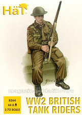 Солдатики из пластика WW2 British Tank Riders (1:72), Hat - фото