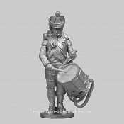 Сборная миниатюра из металла Барабанщик в кивере. Франция, 1807-1812 гг, 28 мм, Аванпост - фото