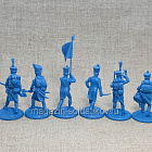 Солдатики из резиноподобного пластика Французская пехота 1806-12 гг., командная группа (набор 6 шт., 40 мм) PBM