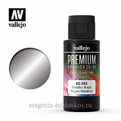 62053 Краска акрил-уретановая, металлик черный, 60 мл, Vallejo Premium