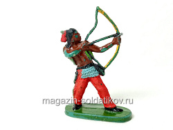 солдатик из твердого пластика Индеец, Польша (704-1114/2) (704-1114/2)