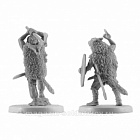 Сборная миниатюра из смолы Викинги, набор №9, 4 фигуры, 28 мм, V&V miniatures