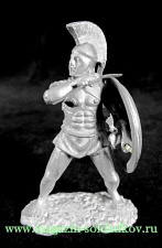 Миниатюра из металла Греческий гоплит с прямым мечом, 54 мм, Магазин Солдатики - фото