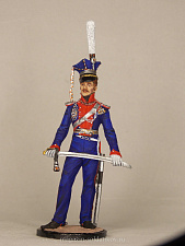 Миниатюра в росписи Обер-офицер Житомирского уланского полка. Россия, 1811-14 гг.,1:32, Сибирский партизан. - фото