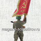 Старшина Красной Армии с полковым знаменем, 1943-45 гг, 54 мм (QF0033) (QF0033)