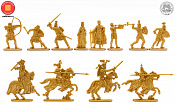 Солдатики из пластика Рыцарский турнир, набор в коробке (12 шт, золотой) 52 мм, Солдатики ЛАД - фото