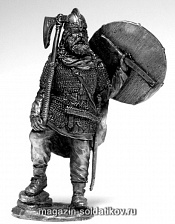 Миниатюра из металла Викинг с топором, 54 мм Новый век - фото