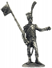 Миниатюра из металла 042. Сержант вольтижеров легкой пехоты, Франция 1809-1813 гг. EK Castings - фото
