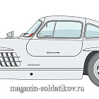 Сборная модель из пластика ИТ Автомобиль MERSEDES BENZ 300 SL GULLWING (1/24) Italeri