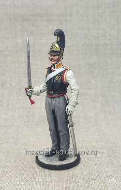 Миниатюра из олова Русский кирасир 1812 г., Екатеринославский полк, 54 мм, Студия Большой полк (ИЛ2306.10.02.54) (ИЛ2306.10.02.54)