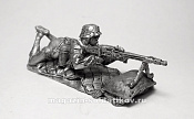 Миниатюра из олова 174 РТ Девушка с пулеметом, 54 мм, Ратник - фото