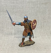 Миниатюра из олова Знатный дружинник Владимиро-Суздальского княжества, 54 мм, Студия Большой полк - фото