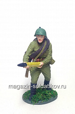 Артиллерист со снарядом к 76-мм дивизионной пушке, 1941-43 гг. СССР, 54мм - фото