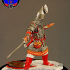 Сборная миниатюра из металла Знатный дружинник войска Александра Невского, 1:30, Оловянный парад