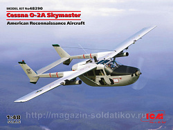 Сборная модель из пластика Cessna O-2A Skymaster, Американский самолет-разведчик (1/48) ICM