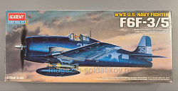 Сборная модель из пластика 12481 Самолёт F6F-3/5 HellCat (1:72) Академия (Q445-195) (Q445-195)