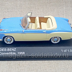 Mercedes-Benz 220 SE Convertible Год 1958 светло-голубой - бежевый 1:43, WhteBox (IXO) (Q307-182) (Q307-182)