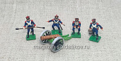Солдатики из пластика в росписи Французская артиллерия - набор 5 шт., Airfix - фото