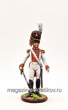 Миниатюра из олова Офицер гвардейских гренадер. Вестфалия, 1809-10 гг., Студия Большой полк - фото