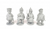 Красная армия, Гражданская война, набор из 4 фигурок, 50 мм, Баталия миниатюра