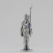 Сборная миниатюра из металла Рядовой легкой пехоты, стоящий, Франция, 28 мм, Аванпост - фото