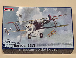Сборная модель из пластика Rod-403 Nieuport 28C1 (1/48) Roden (QM-287) (QM-287 )