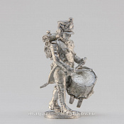 Сборная миниатюра из металла Барабанщик фузилёрной роты, идущий, Франция, 28 мм, Аванпост - фото