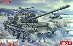 Сборная модель из пластика Советский средний танк Т-55А SKIF (1/35)