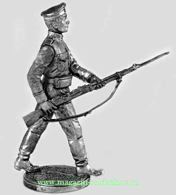 Миниатюра из олова Рядовой белой гвардии ВСЮР, 1920 г., 54 мм, Россия (5914) (5914)