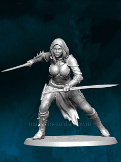 Сборная миниатюра из смолы Assassin Girl, First Legion (FL6045) (FL6045)