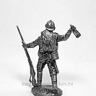 Миниатюра из олова Солдат в противогазе с гранатой. Россия, 1915-17 гг., EK Castings (WW1-8) (WW1-8)
