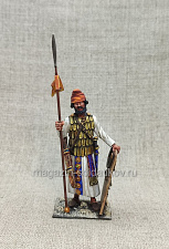Миниатюра из олова Персидский воин с копьем, 54 мм, Студия Большой полк - фото