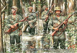 Сборные фигуры из пластика MB 3589 Морские пехотинцы США в джунглях (1/35) Master Box