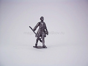 Солдатики из металла Прусский мушкетер (идущий с треуголкой в руке) Магазин Солдатики (Prince August) - фото