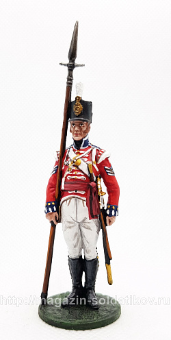 Миниатюра из олова Сержант пехотных полков, Великобритания, 1808-1815 гг., 54 мм, Студия Большой полк (БП0398.12.04.54) (БП0398.12.04.54)