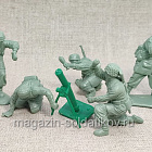 Солдатики из пластика German Paratrooper Mortar Team (tropical uniform ) WWII, 1/32, Mars (32037) (32037)