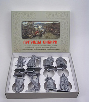 Солдатики из пластика Легенды сибири №1 (н 8 шт, цвет-серебро), 52мм, Горыныч пласт - фото