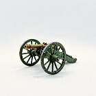 Миниатюра из олова 6-фунтовая пушка и артиллерийский расчет из семи человек, 54 мм, Студия Большой полк